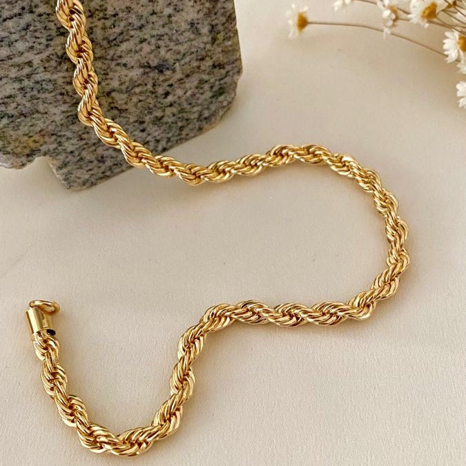 Classic Gold Rope Bracelet
