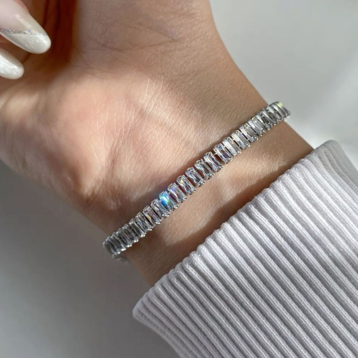 Tennis Bracelet (Silver/Gold)
