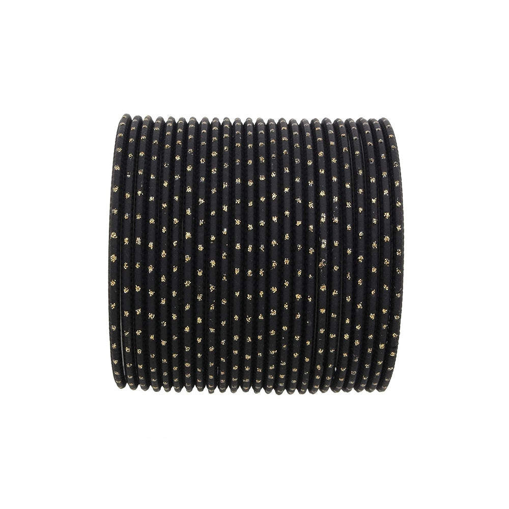 Black Metal Dot Bangles