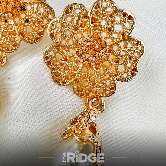 Pearl Bloom Stud Earrings