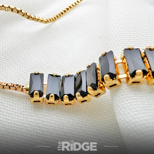 Noir Luxe Slider Bracelet - Black