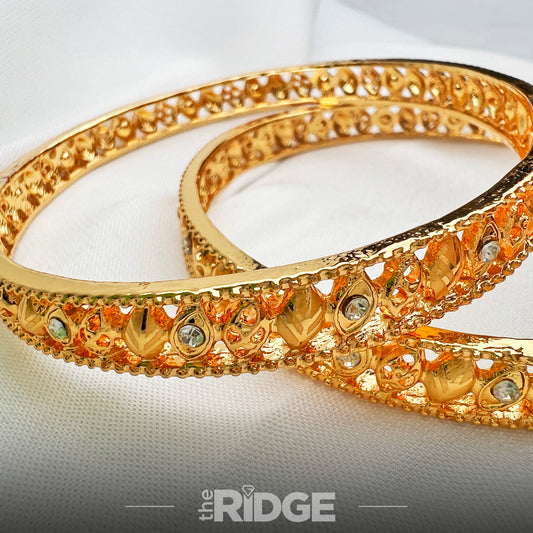 Antique Queen Bangles – Cutwork Embossed