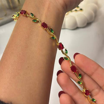 Tulip Bracelet - Red