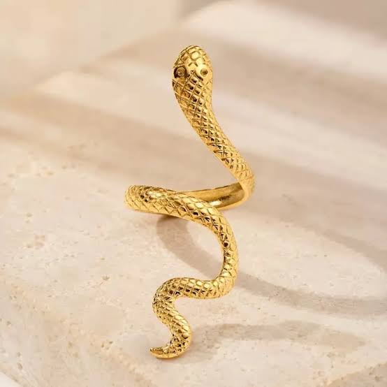 Stainless Steel Snake Ring (Adjustable)