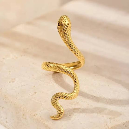 Stainless Steel Snake Ring (Adjustable)