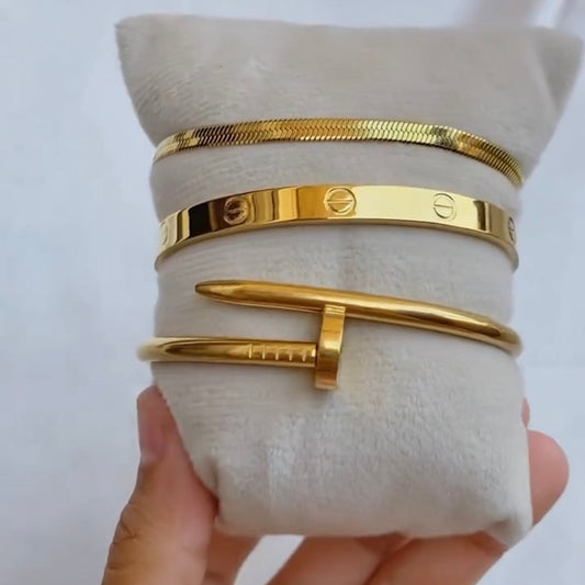 Cartier, Nail & Snake Chain Set [Set of 3]