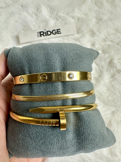 Cartier, Nail & Snake Chain Set [Set of 3]