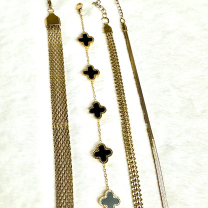 Gold Plated Bracelets - [Set of 4]