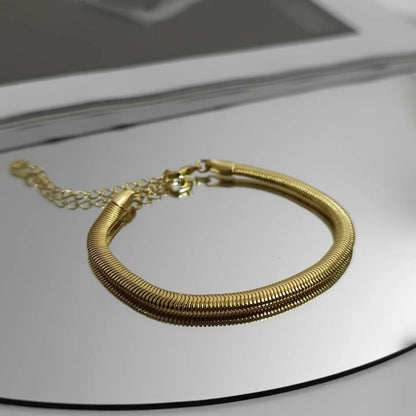 Gold-Plated Snake Chain Bracelet