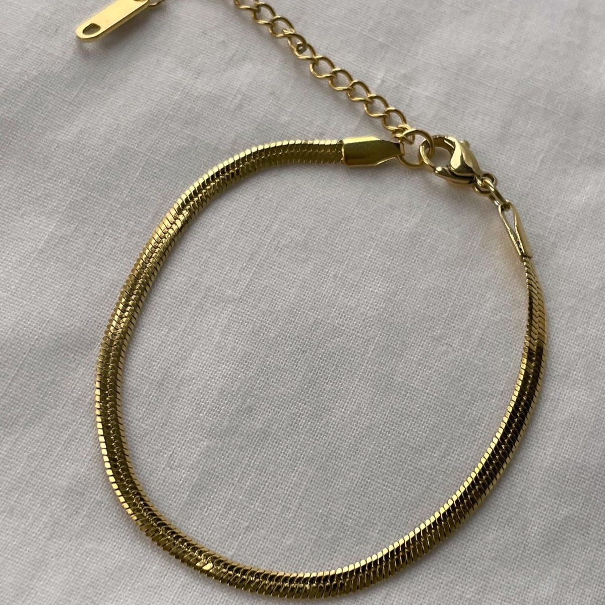 Gold-Plated Snake Chain Bracelet