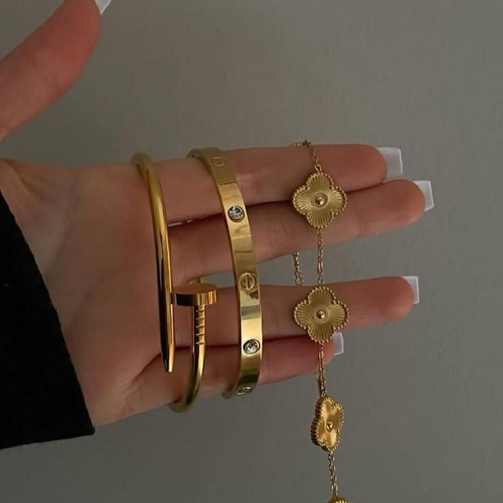 Cartier, Nail & Clover Bangle Set [Set of 3]
