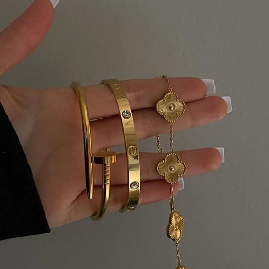 Cartier, Nail & Clover Bangle Set [Set of 3]
