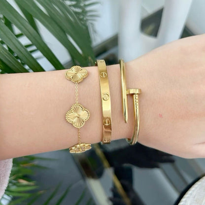 Cartier, Nail & Clover Bangle Set [Set of 3]