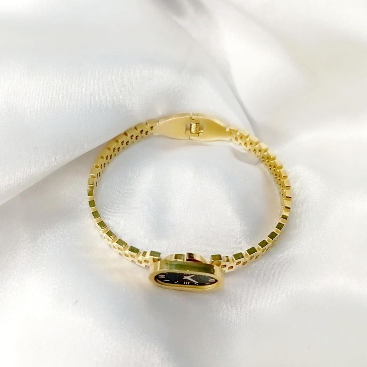 Gold Plated Watch Style Bangle (Fake Watch)