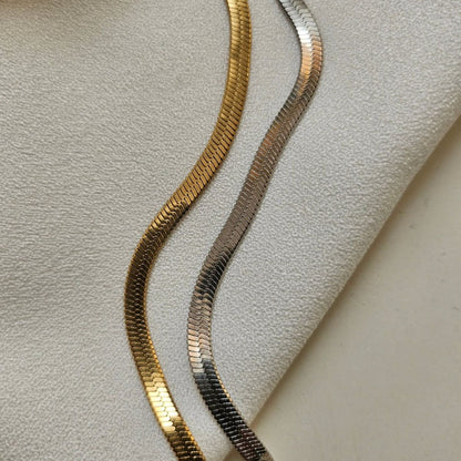 Gold & Silver Snake Chain Bracelets - [Pack of 2]