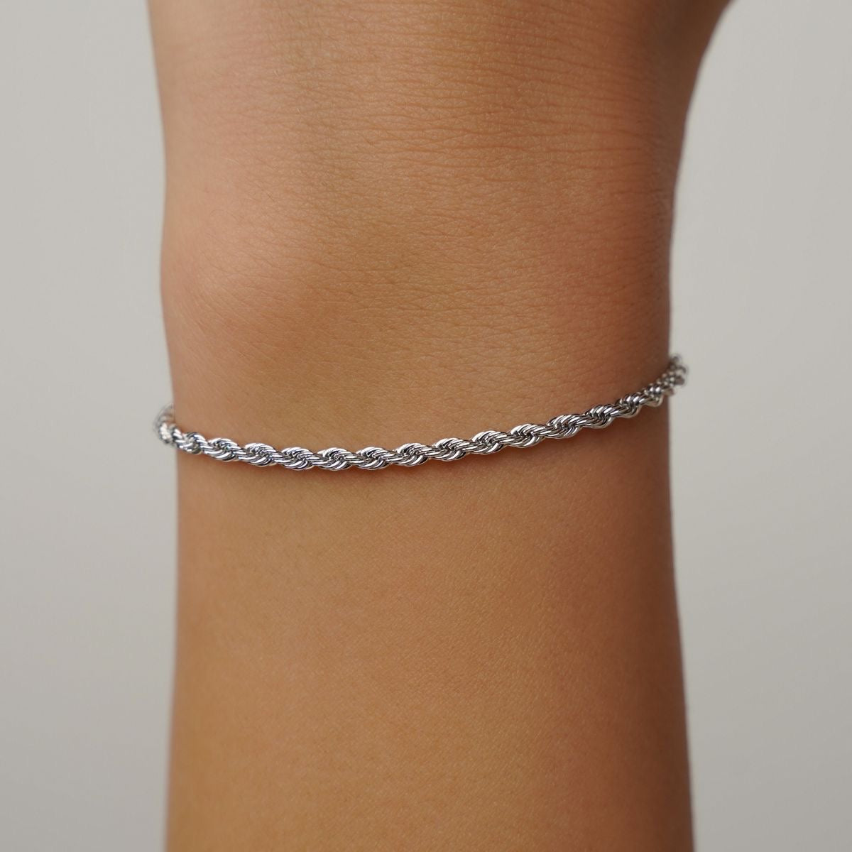 Classic Silver Rope Bracelet