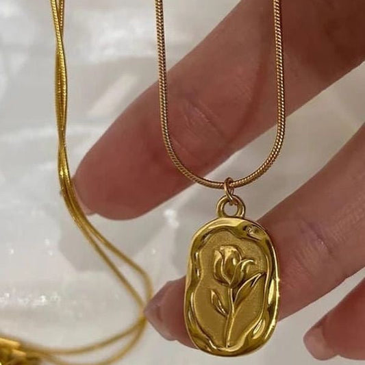 Golden Rose Pendant