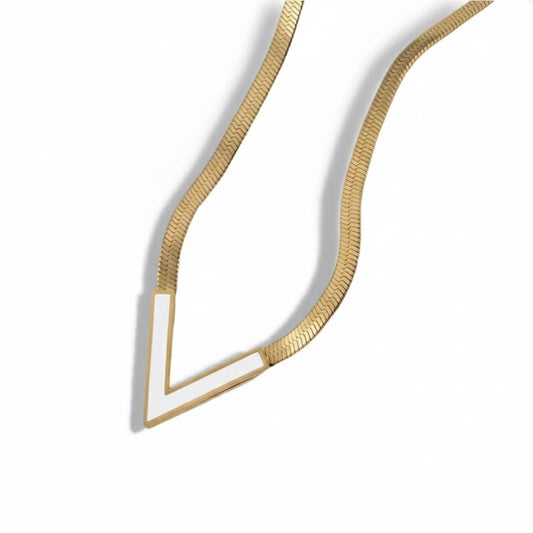 White V Necklace