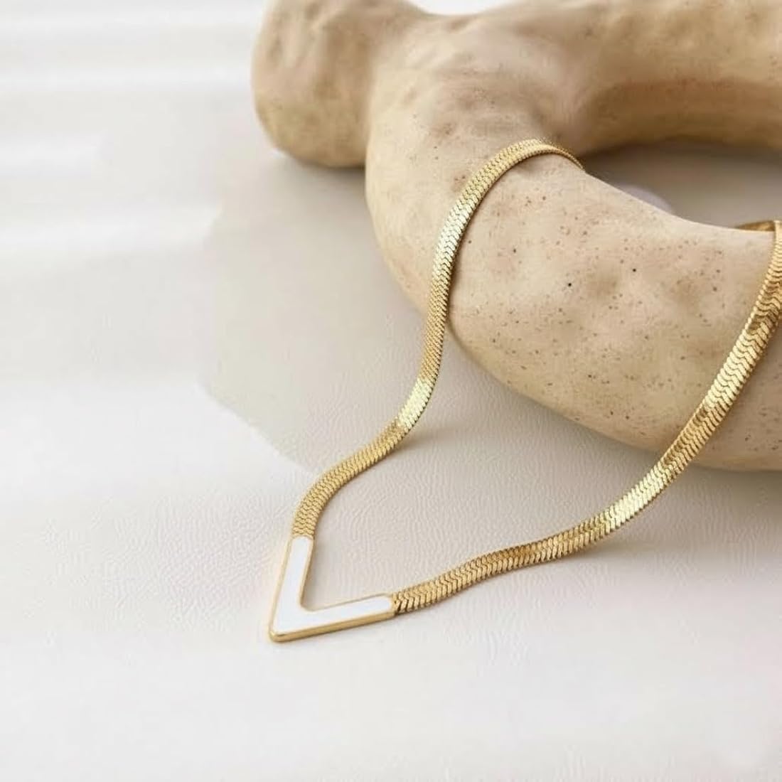White V Necklace