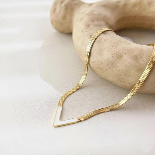 White V Necklace
