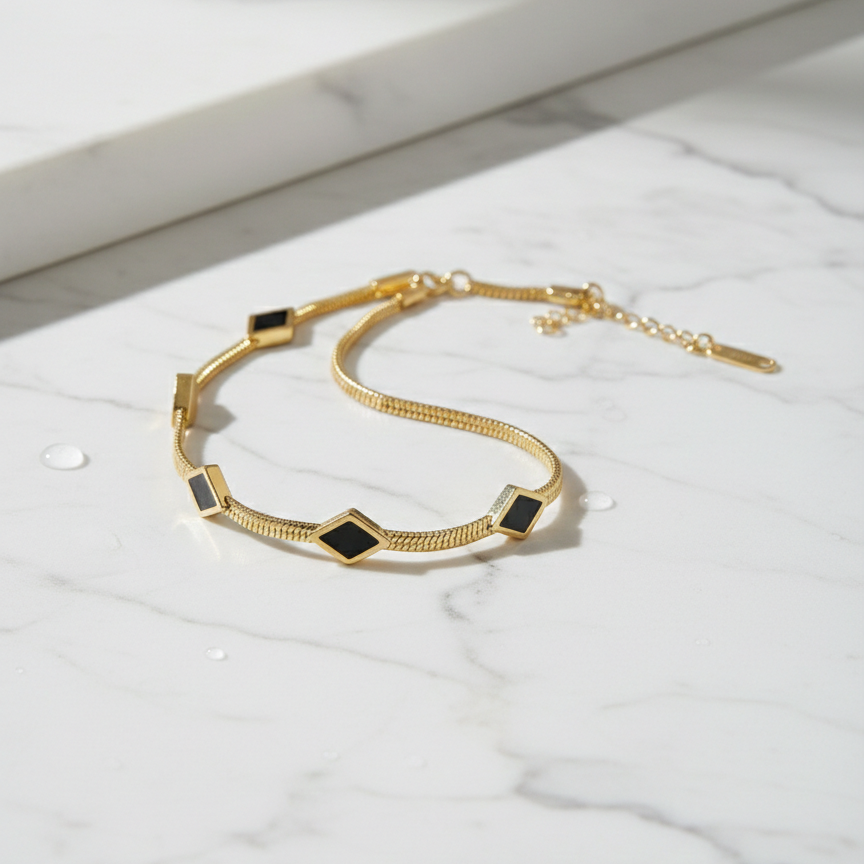 Noir Luxe Gold Bracelet
