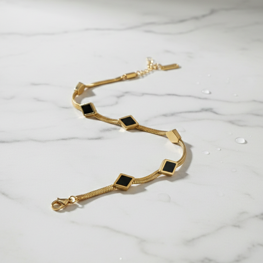 Noir Luxe Gold Bracelet