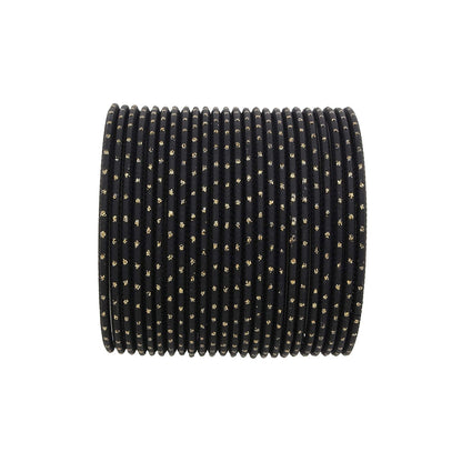 Black Metal Dot Bangles