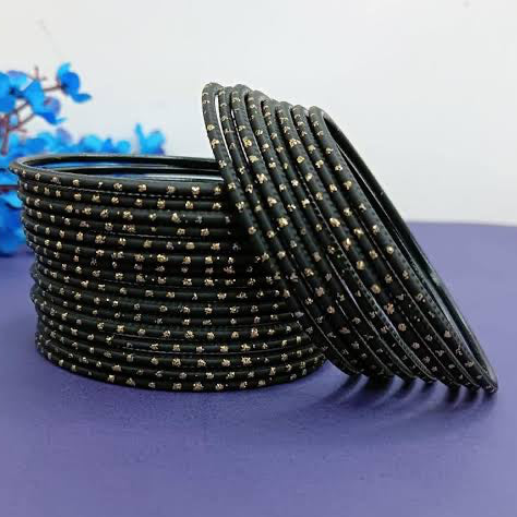 Black Metal Dot Bangles