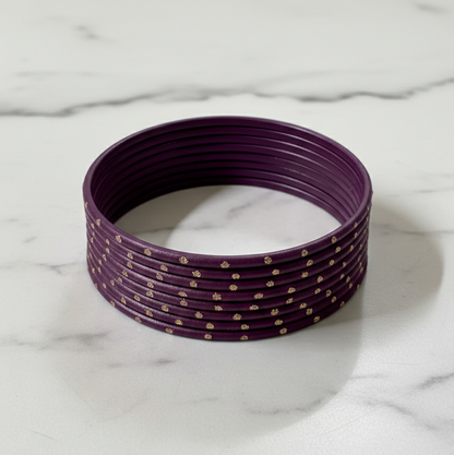 Black Metal Dot Bangles