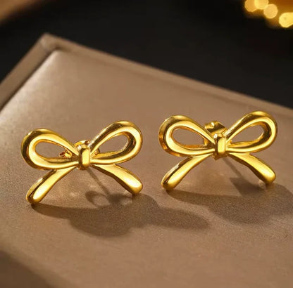 Bow Earrings - Stainless Steel