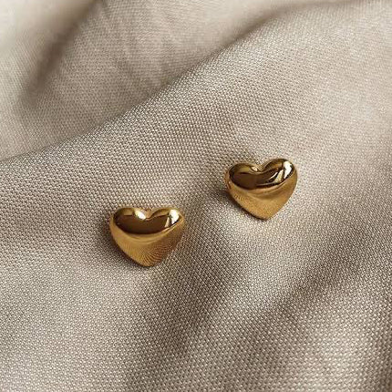 Heart Stud Earrings - Stainless Steel