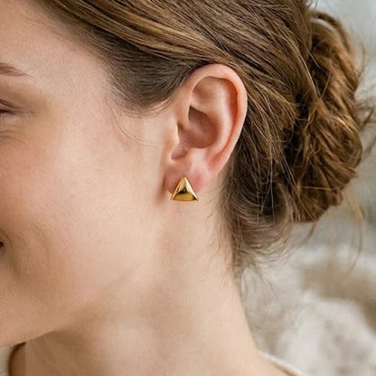Triangle Stud Earrings - Stainless Steel