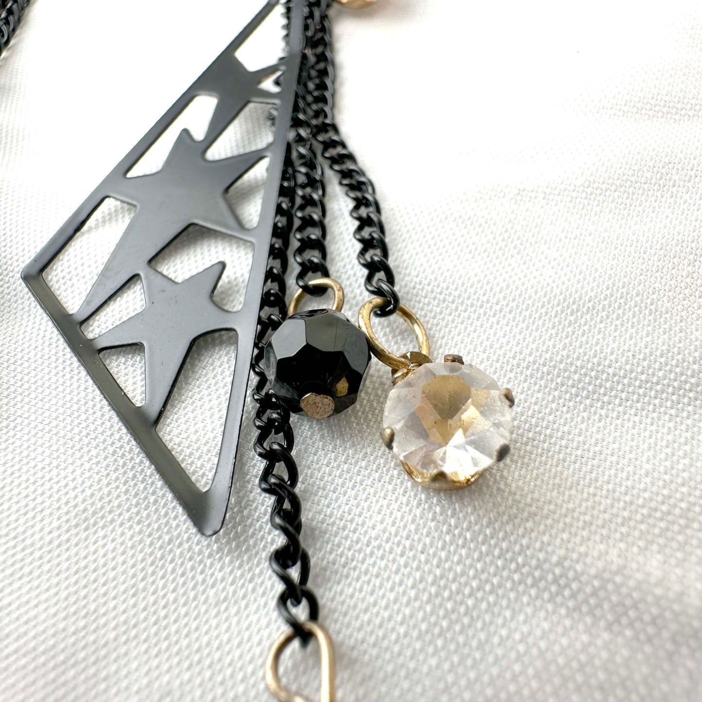 Black Star Pendant Drop Earrings