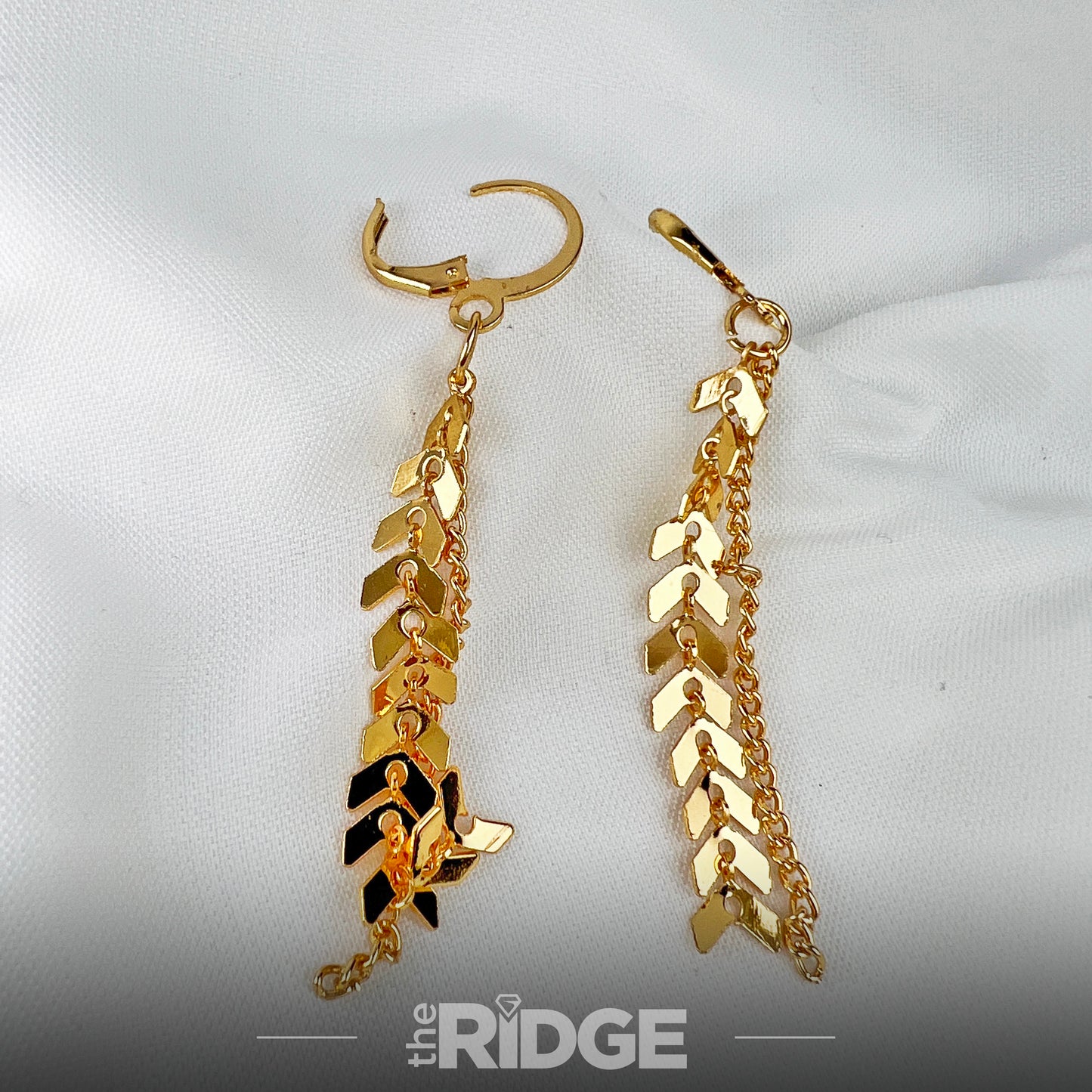 Golden Vine Chain Earrings