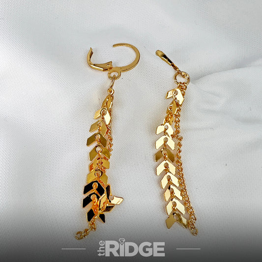 Golden Vine Chain Earrings
