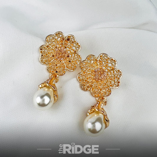 Pearl Bloom Stud Earrings