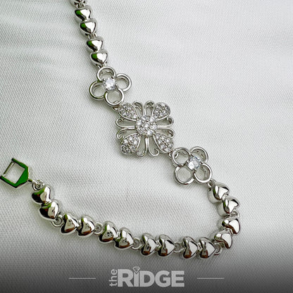 Frosted Blossom Silver Bracelet