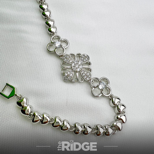 Frosted Blossom Silver Bracelet