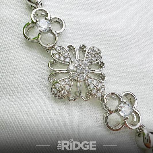 Frosted Blossom Silver Bracelet