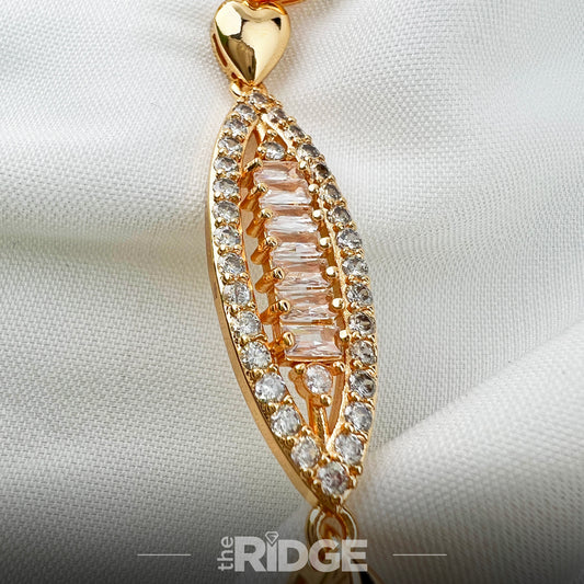 Oval Radiance Heart-Link Bracelet