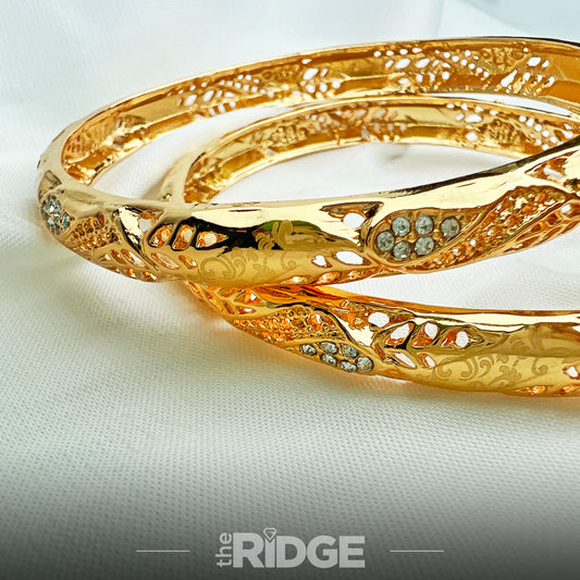 Rustic Luxe Bangles – Raw Textured Shine