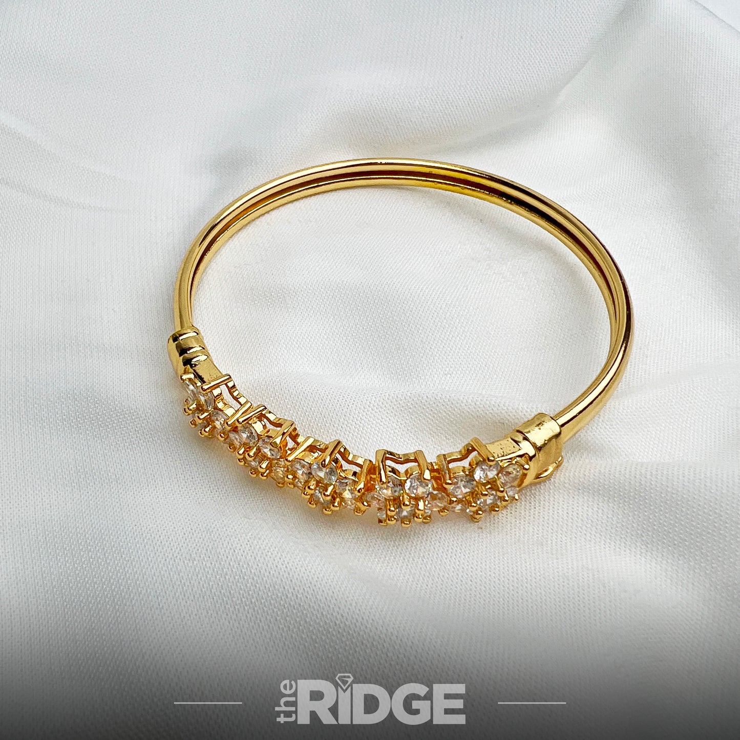 Sparkle Row Bangle - Adjustable