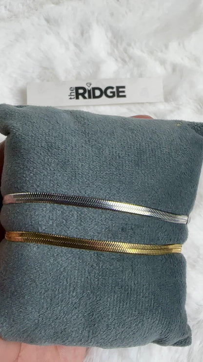 Gold & Silver Snake Chain Bracelets - [Pack of 2]