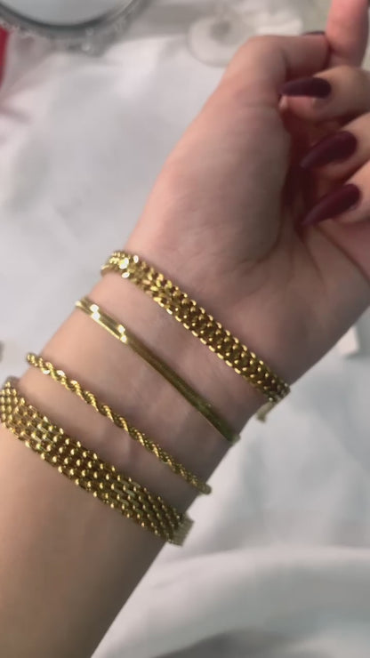 Gold Plated Bracelets - [Set of 4]