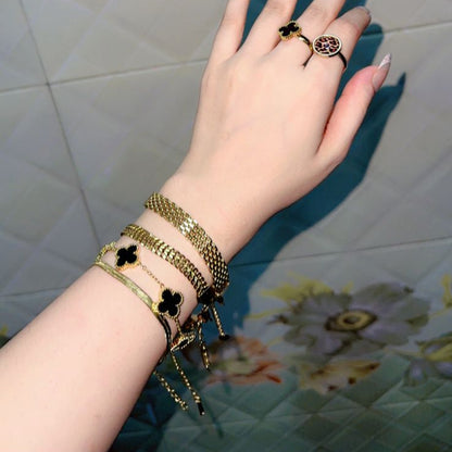 Gold Plated Bracelets - [Set of 4]